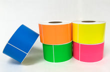 Load image into Gallery viewer, Premium Fluorescent 4" x 6" Thermal Transfer Labels 1,000/rl 4rls/cs; $39.00/1,000 Labels