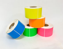 Load image into Gallery viewer, Premium Fluorescent 4" x 6" Thermal Transfer Labels 1,000/rl 4rls/cs; $39.00/1,000 Labels