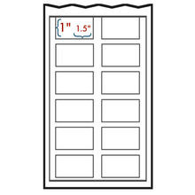 Load image into Gallery viewer, 1.5" x 1" Premium Thermal Transfer Labels 11,000/rl, 6rls/cs; from $2.85/1,000 Labels