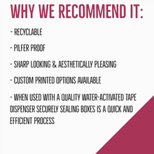 Load image into Gallery viewer, Reinforced Water Activated Tape 8 rls/cs; from $6.88/rl