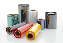 Load image into Gallery viewer, Colored Thermal Transfer Ribbon - Red, Blue or Green; from $39.00/rl