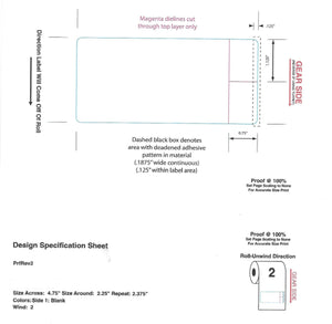 Medical - Chart Stick - "Piggy Back" - Thermal Transfer Labels 1,600/rl 4rls/cs; from $50.00/1,000 labels